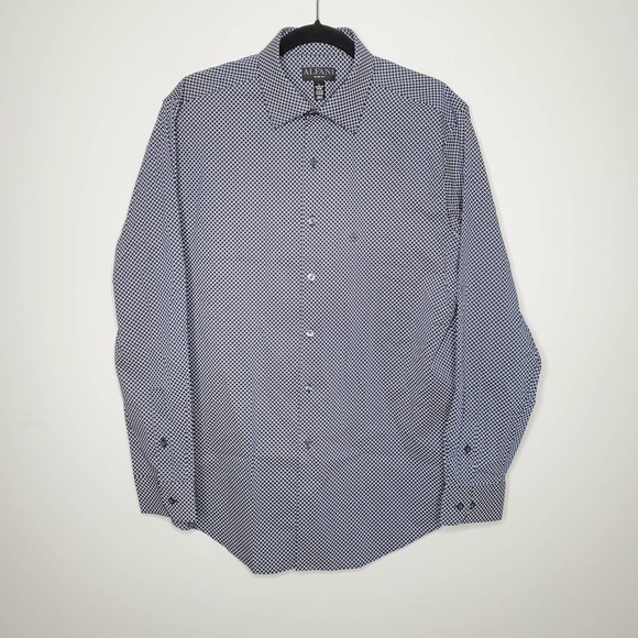 Alfani Men's Classic Fit Corduroy Shirt Blue Size Small